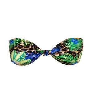 Sommer Swim - Leopard Floral Bandeau Bikini Top NWT